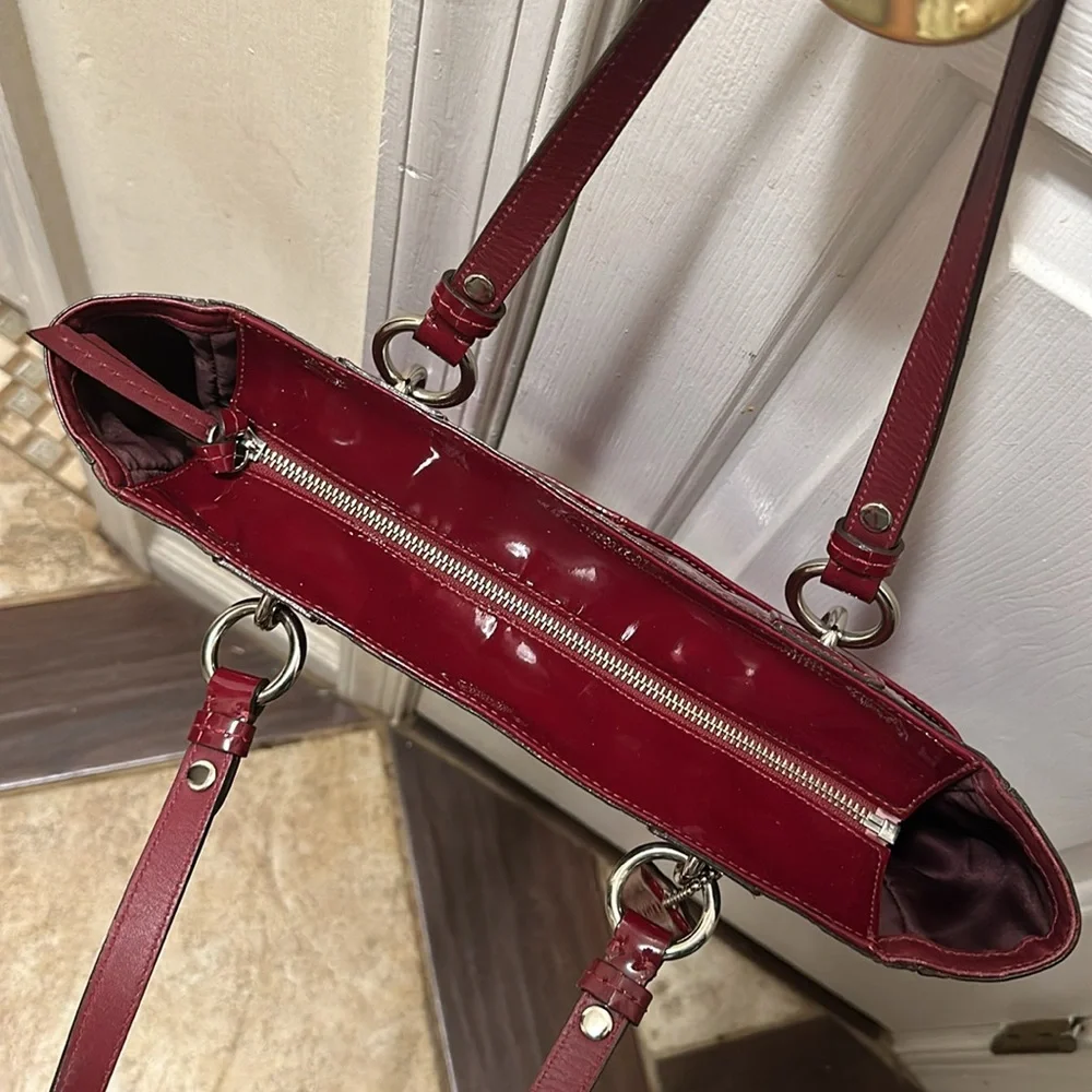Red authentic Coach purse - Picture 4 of 8